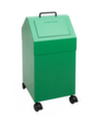 stumpf Conteneur de matériaux recyclables ignifugés, 45 l, RAL6024 vert signalisation, couvercle RAL6024 vert signalisation  S