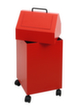 stumpf Conteneur de matériaux recyclables ignifugés, 45 l, RAL3000 rouge vif, couvercle RAL3000 rouge vif  S