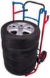 VARIOfit Diable à pneus, RAL5010 bleu gentiane, bandage caoutchouc plein  S