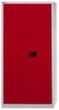 Bisley Armoire de classement Universal, 5 hauteurs des classeurs, gris clair/rouge cardinal  S