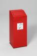 Collecteur de recyclage étiquette autocollante incl., 45 l, RAL3000 rouge vif, couvercle rouge  S