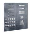 bott Plaque perforée avec assortiment de crochets 42 pièces, hauteur x largeur 991 x 914 mm, RAL7016 gris anthracite