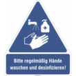Panneau d'obligation « Lavez-vous les mains s.v.p. », étiquette