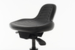 Lotz Siège assis-debout avec assise PU inclinable, hauteur d’assise 580 - 840 mm, piètement noir  S
