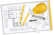 EICHNER Pochette de protection de plans pour plans de construction, transparent/jaune, DIN A0  S