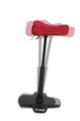 Topstar Siège assis-debout Sitness Work High Falcon avec pied à rebord antibasculement, hauteur d’assise 570 - 850 mm, assise rouge  S