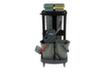 Chariot de nettoyage avec sac de 120 litres et presse à balais, 4x4 l/2x17 l seau en rouge/bleu/vert/jaune  S