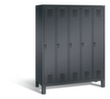 C+P Armoire vestiaire Evolo avec 5 compartiments - portes avec perforation décorative, largeur de compartiment 300 mm