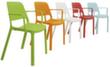 Mayer Sitzmöbel chaise empilable myNUKE utilisable à l'extérieur + accoudoirs, orange  S