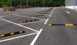 Moravia Délimitation de parkings Park-AID®, largeur 1800 mm, brun rouge/blanc  S