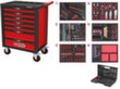 KS Tools RACINGline BLACK/ROT Chariot d'atelier avec 7 tiroirs et 598 outils haut de gamme  S