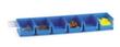 Raja bac à bec avec glissière murale, bleu, profondeur 215 mm, polypropylène