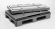 Walther Faltsysteme Bac repliable pour palettes particulièrement léger, capacité de gerbage 500 kg, 3 patins, longueur x largeur 1200 x 800 mm  S