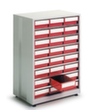 Treston Grand bloc tiroirs, 24 tiroir(s), RAL7035 gris clair/rouge  S