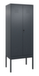 C+P Armoire vestiaire pour EPI Classic Plus pour une séparation en noir et blanc, largeur de compartiment 400 mm