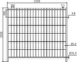 Schake Élément compensateur pour clôture mobile, hauteur x largeur 2000 x 2200 mm  S