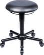 meychair tabouret pivotant Assistent Professional A19 avec revêtement en similicuir, assise noir, 5 roulettes pivotantes