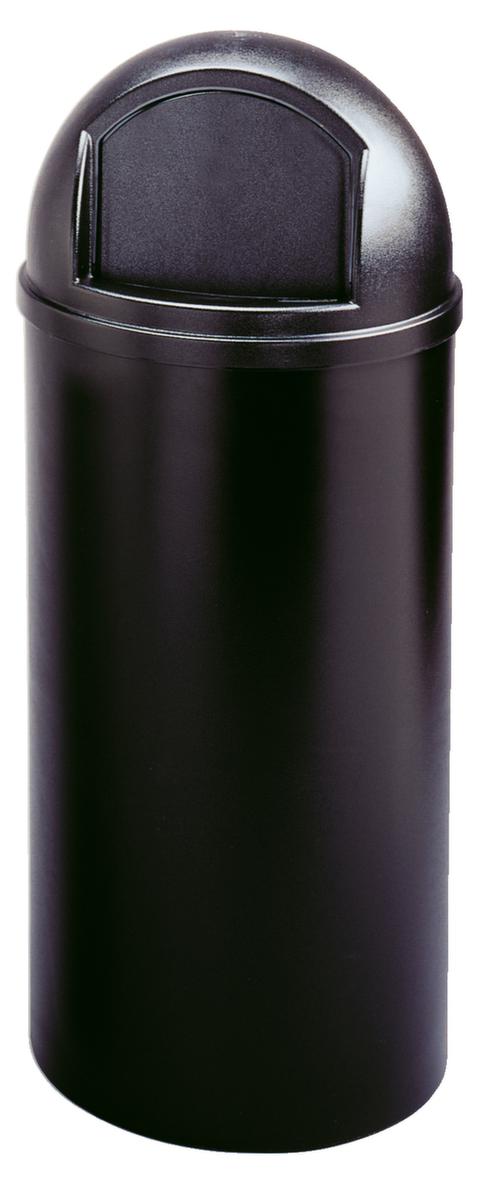 Rubbermaid Poubelle coupe-feu Marshal® Classic, 57 l, noir, couvercle noir