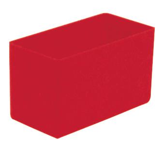 bac de rangement, rouge, longueur x largeur 108 x 54 mm