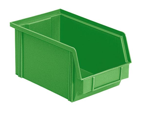 Bac à bec empilable Classic avec grande poignée encastrée, vert, profondeur 230 mm  ZOOM