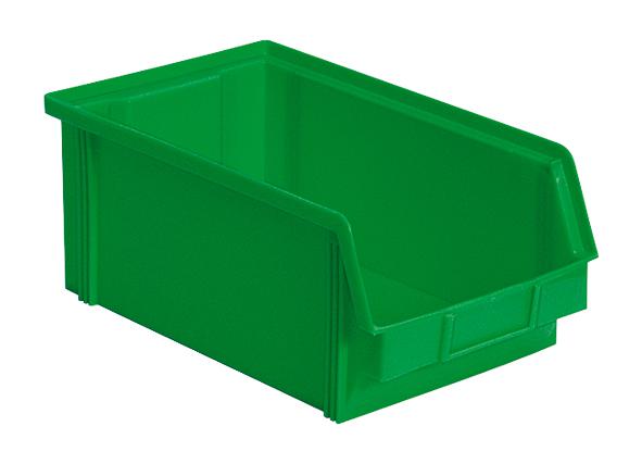 Bac à bec empilable Classic avec grande poignée encastrée, vert, profondeur 350 mm  ZOOM