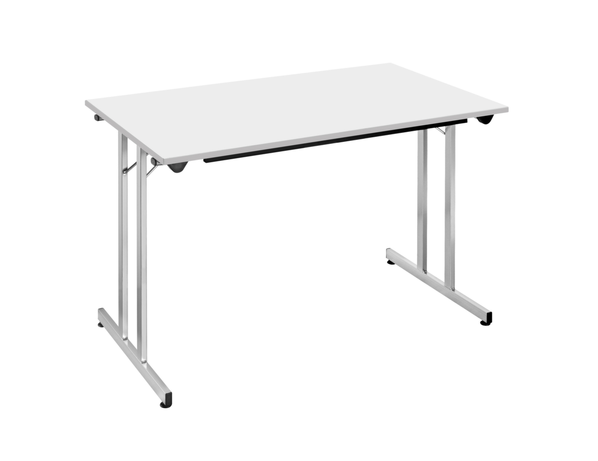 Table pliante polyvalente gerbable, largeur x profondeur 1200 x 600 mm, panneau gris clair