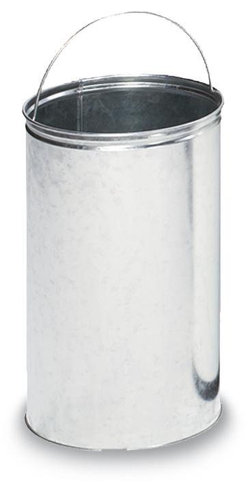 Poubelle à pédale avec couvercle à charnière en acier inoxydable, 33 l, blanc  ZOOM