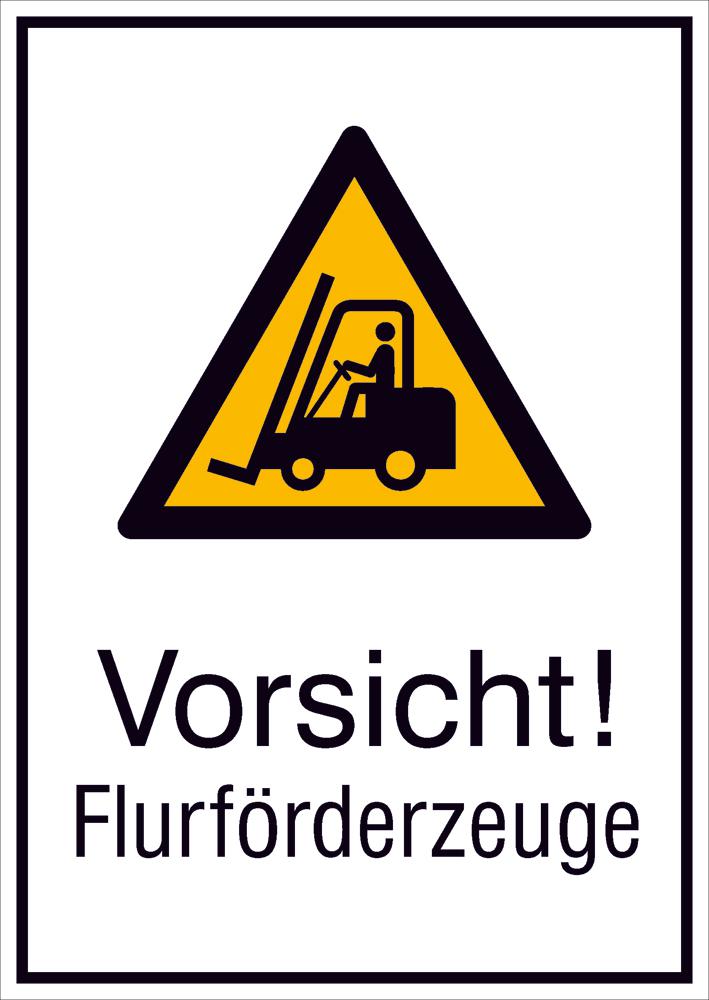Panneau d'avertissement véhicules de manutention, panneau d'information  ZOOM