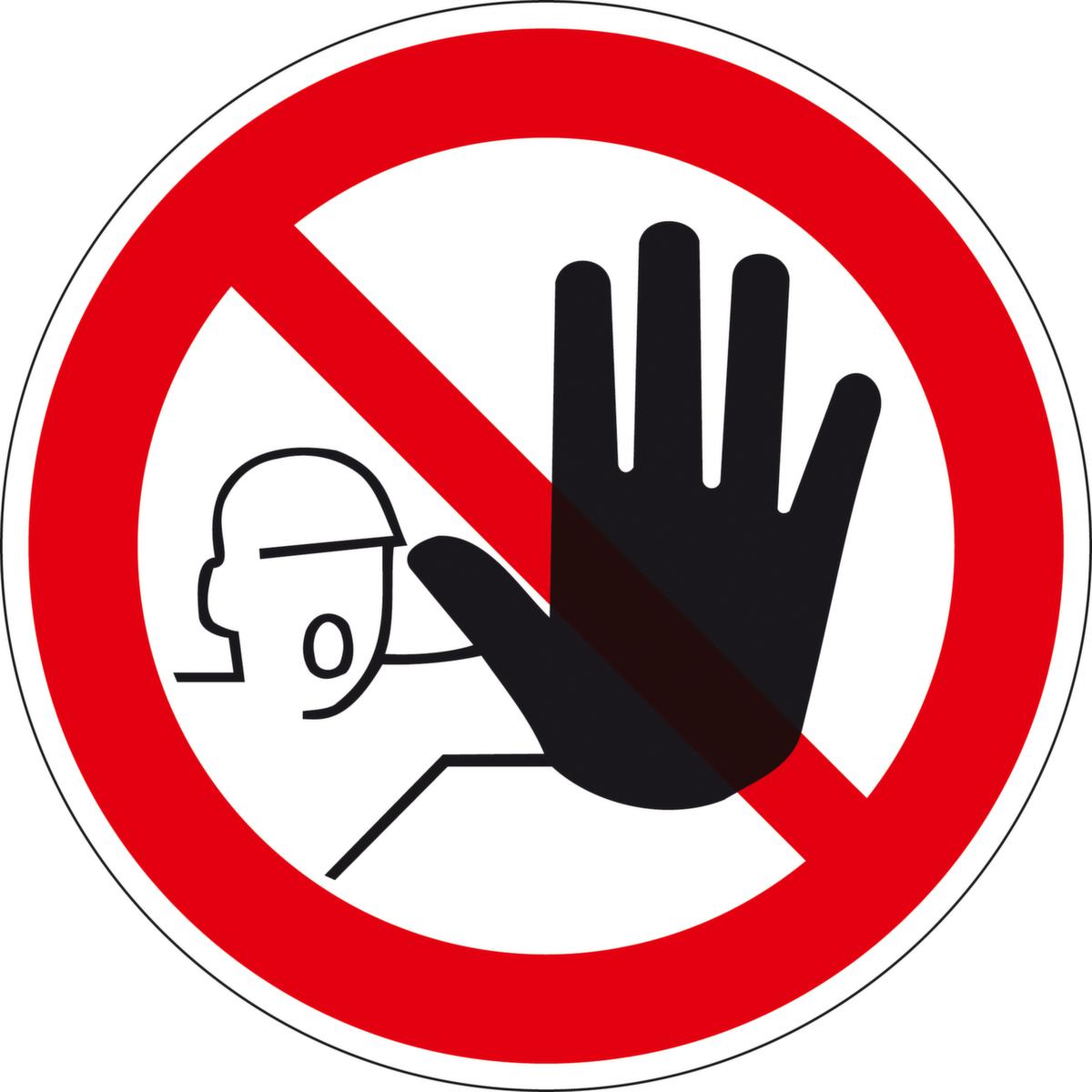 Panneau d'interdiction Accès interdit aux personnes non autorisées, étiquette, Standard  ZOOM