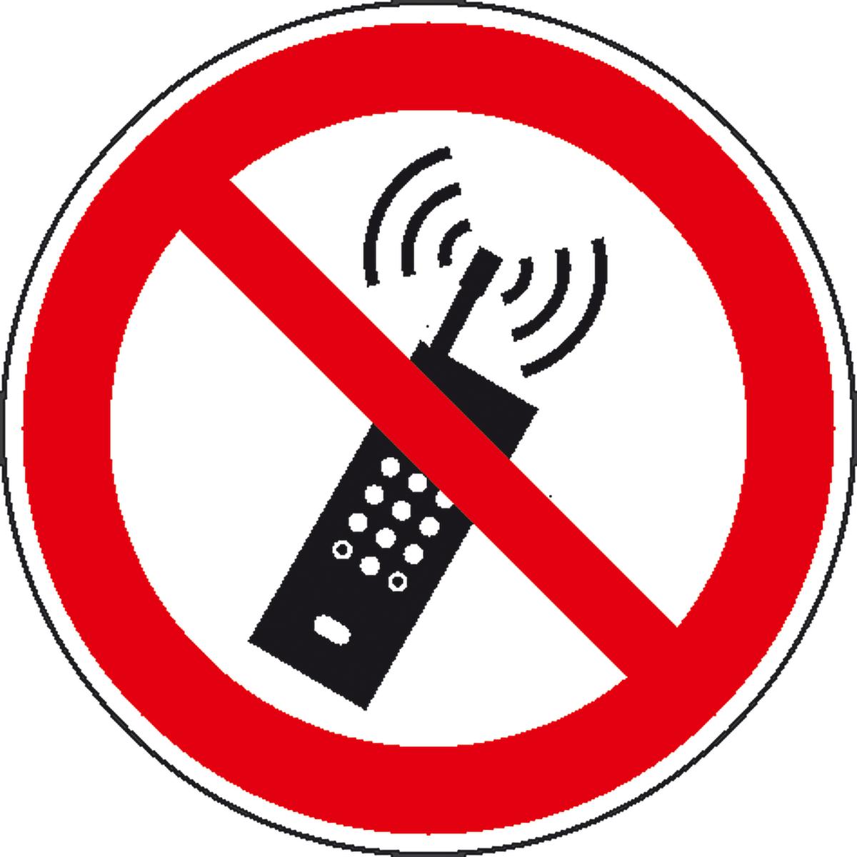 Panneau d'interdiction Téléphone portable interdit, étiquette, Standard  ZOOM