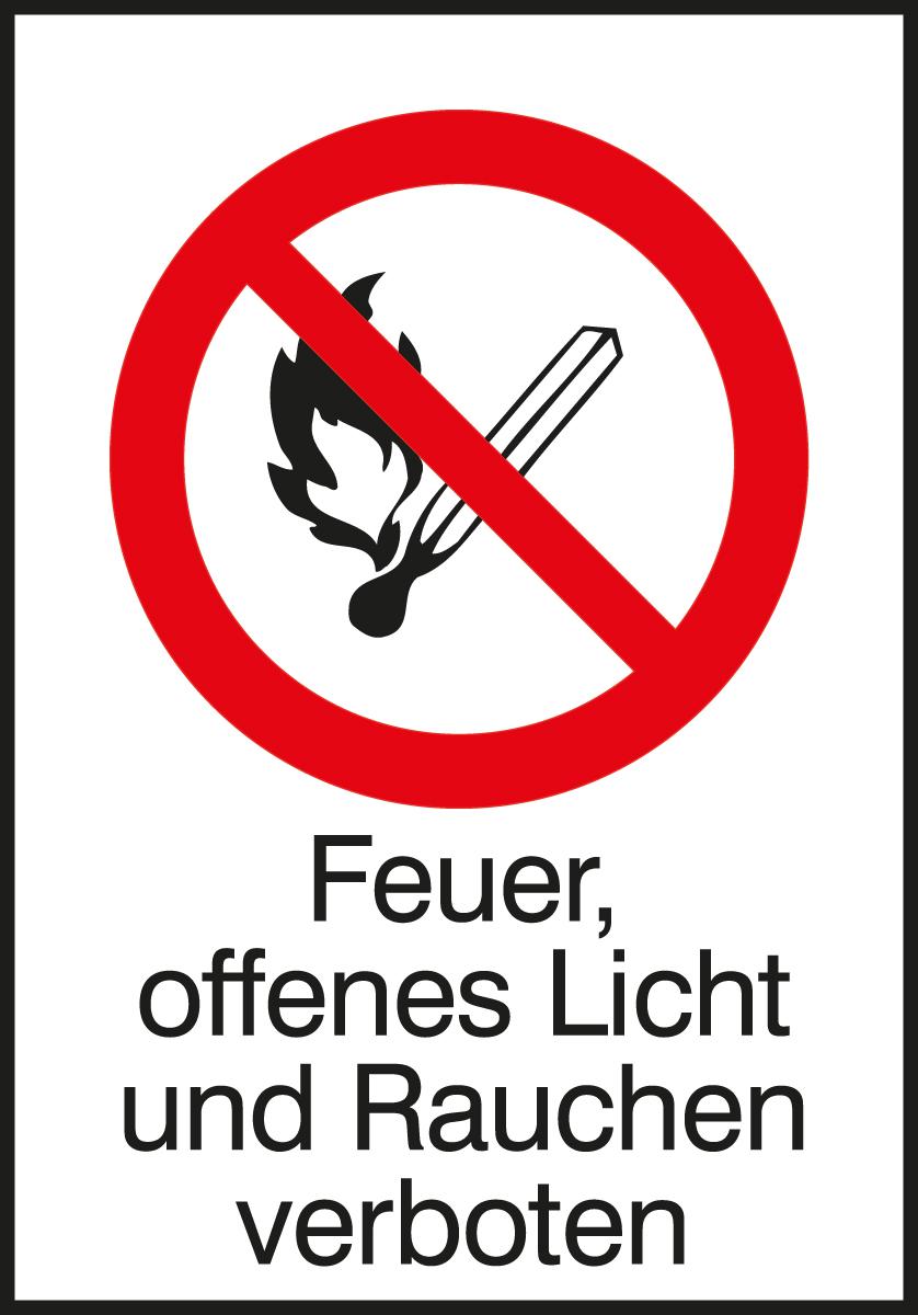 Panneau d'interdiction Feu, flamme nue interdits - Défense de fumer, panneau d'information, Standard  ZOOM