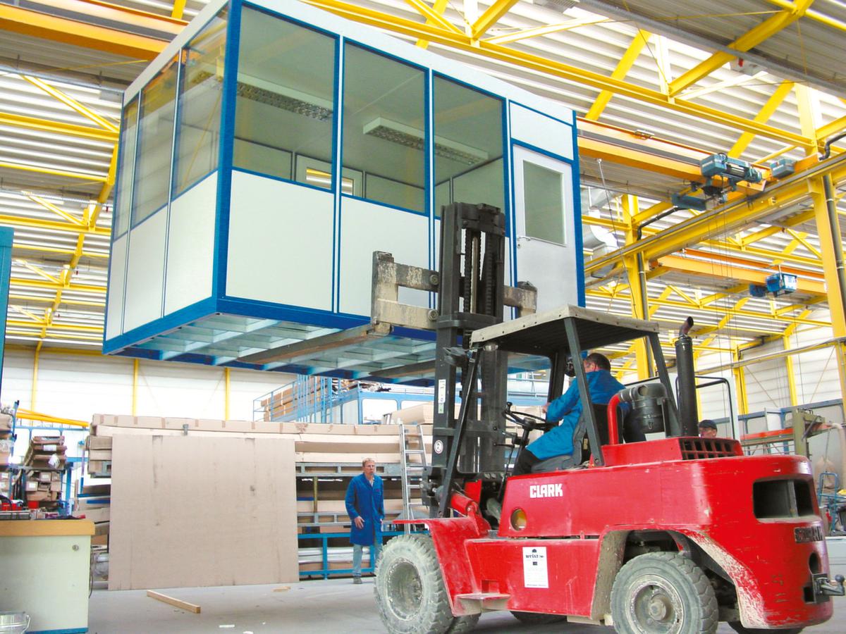 MDS Raumsysteme Plancher de transport pour cabine d'atelier, longueur x profondeur 4100 x 2100 mm  ZOOM