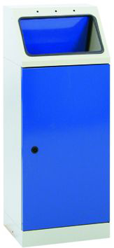 stumpf Collecteur de recyclage FP 45, 45 l, RAL7035 gris clair/RAL5010 bleu gentiane, couvercle RAL5010 bleu gentiane  ZOOM