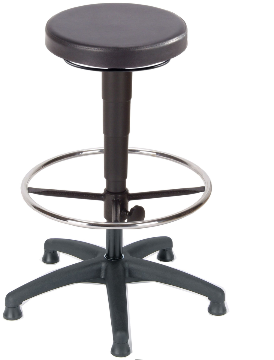 meychair Tabouret Assistent A1S, assise noir, patins  ZOOM