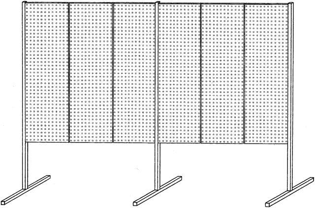 Kappes Cloison de séparation à panneaux perforés RasterPlan®, hauteur x largeur 2000 x 4000 mm, RAL7035 gris clair  ZOOM