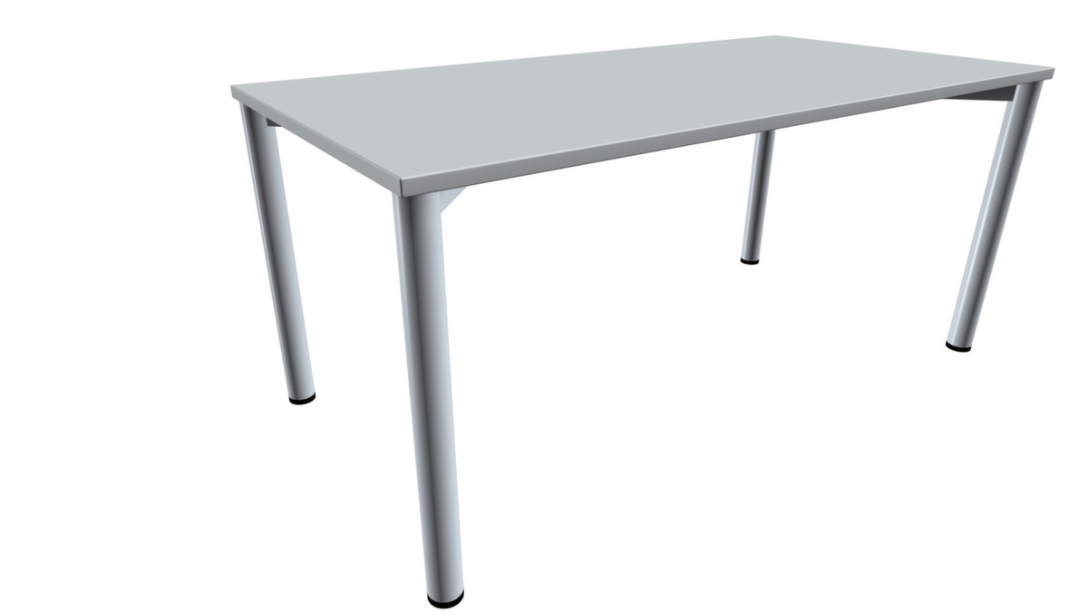 Gera Table de conférence Basis, largeur x profondeur 1600 x 800 mm, panneau gris clair