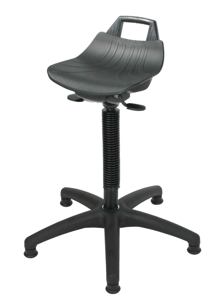 Siège assis-debout à hauteur réglable, hauteur d’assise 490 - 680 mm, piètement noir  ZOOM