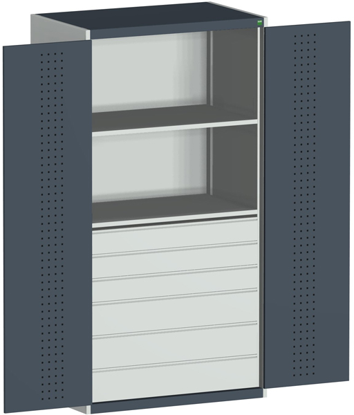bott Armoire système cubio avec portes en panneaux perforés, 6 tiroir(s)  ZOOM