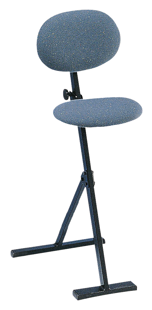 Kappes Siège assis-debout rabattable ErgoPlus® avec dossier, hauteur d’assise 550 - 900 mm, assise bleu foncé  ZOOM