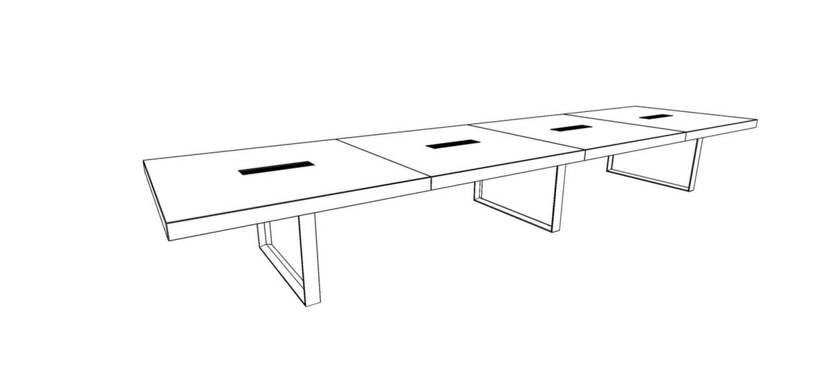 Quadrifoglio Table de conférence T45, largeur x profondeur 5600 x 1400 mm, panneau orme  ZOOM
