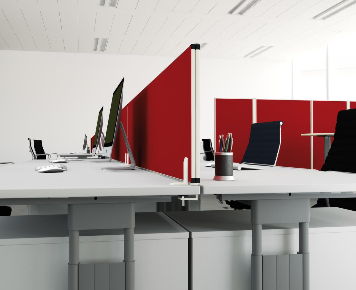 Gera Cloison de table Pro, hauteur x largeur 400 x 1400 mm, paroi rouge  ZOOM