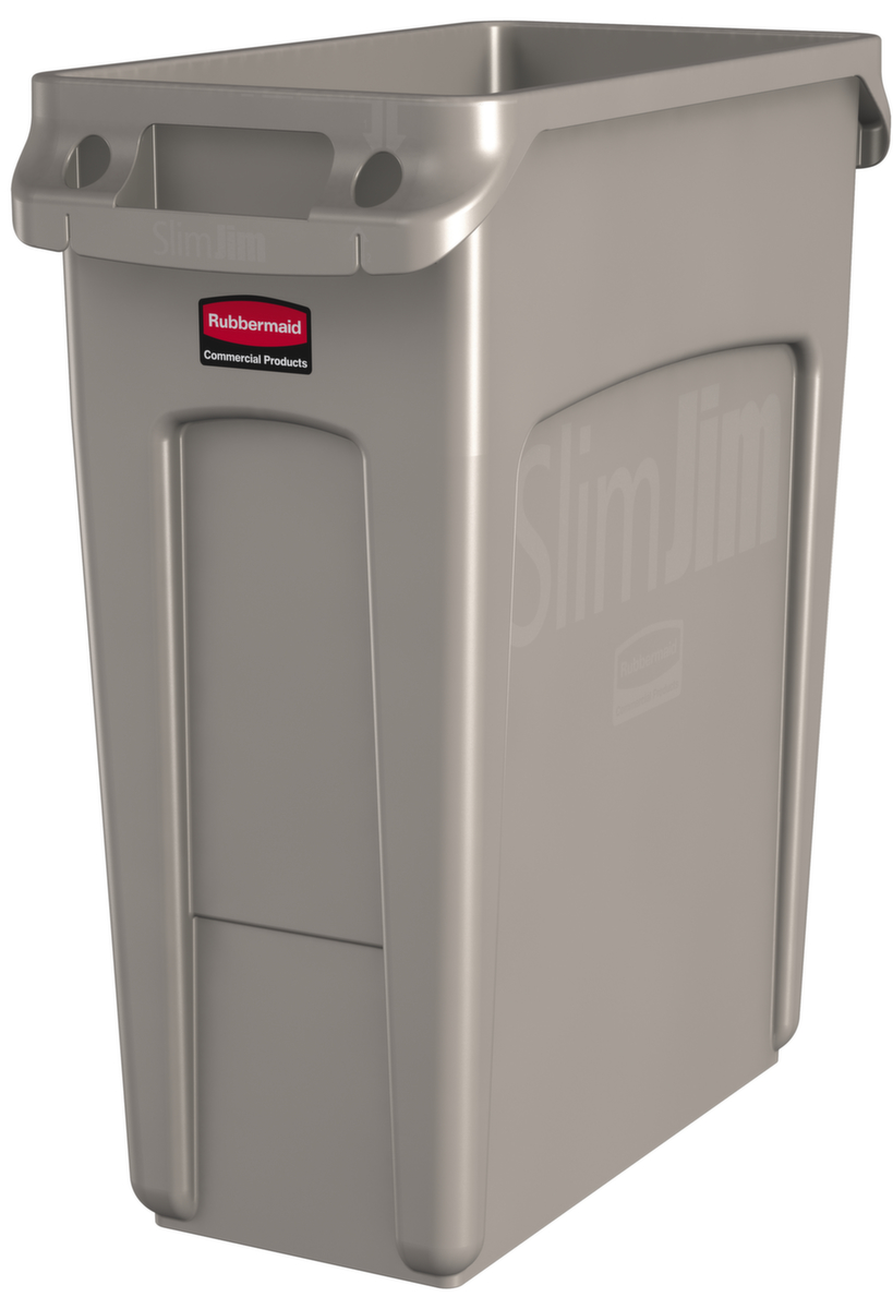 Rubbermaid Collecteur de recyclage Slim Jim® avec conduits d'air, 60 l, beige  ZOOM