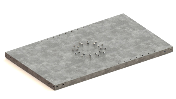 META Tablette FIX pour rayonnage à boulonner type standard, largeur x profondeur 1000 x 600 mm  ZOOM