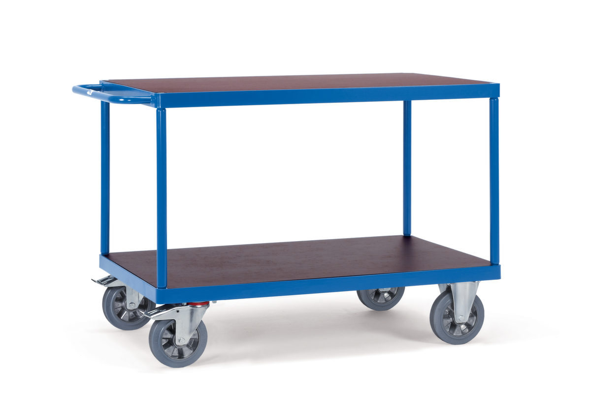fetra Chariot de table SUPER-MULTIVARIO avec étagères antidérapantes 1000x700 mm, force 1200 kg, 2 plateaux  ZOOM
