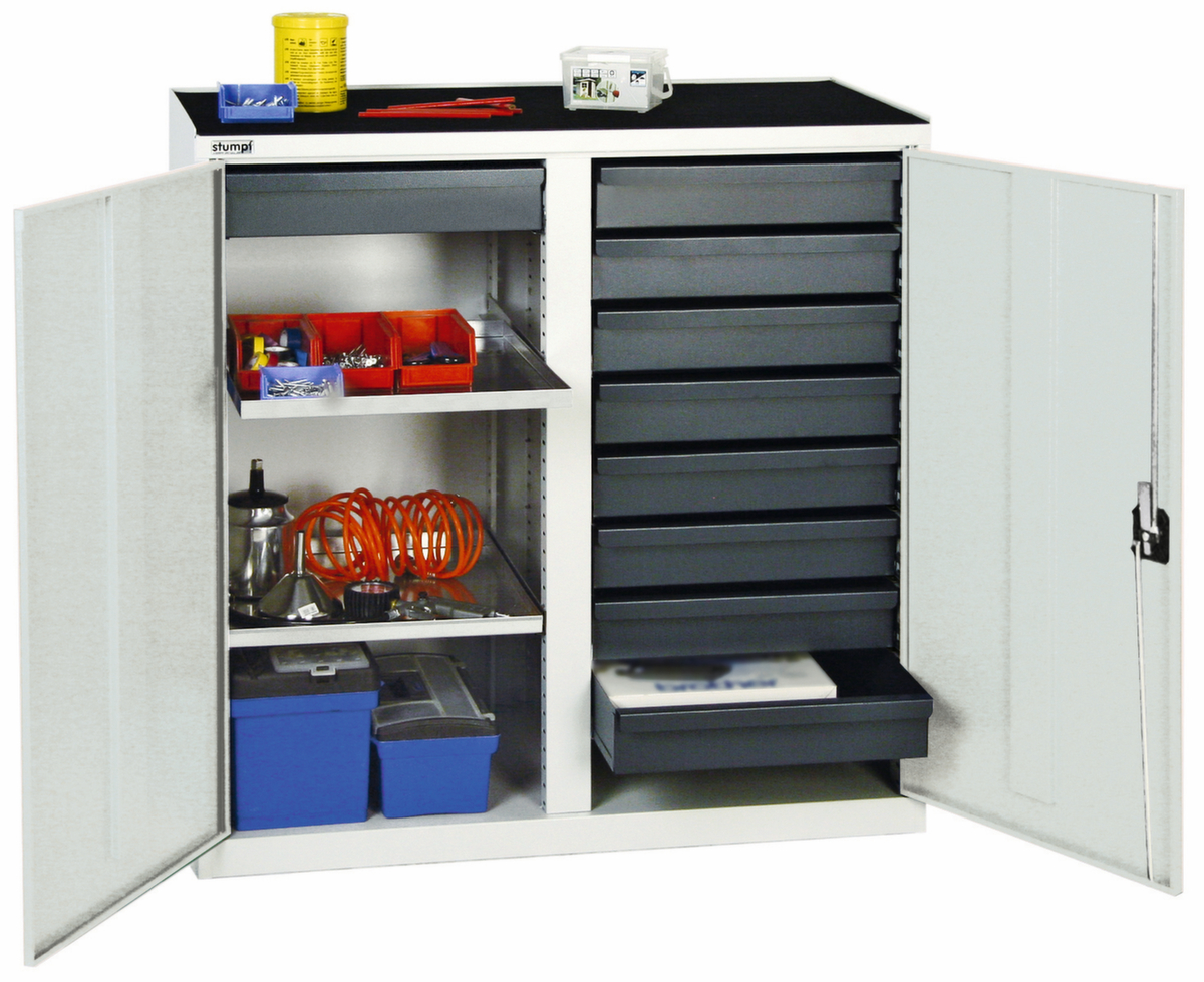 stumpf armoire à outils basse Serie 3000 avec étagères coulissantes + tiroirs, largeur 1000 mm  ZOOM