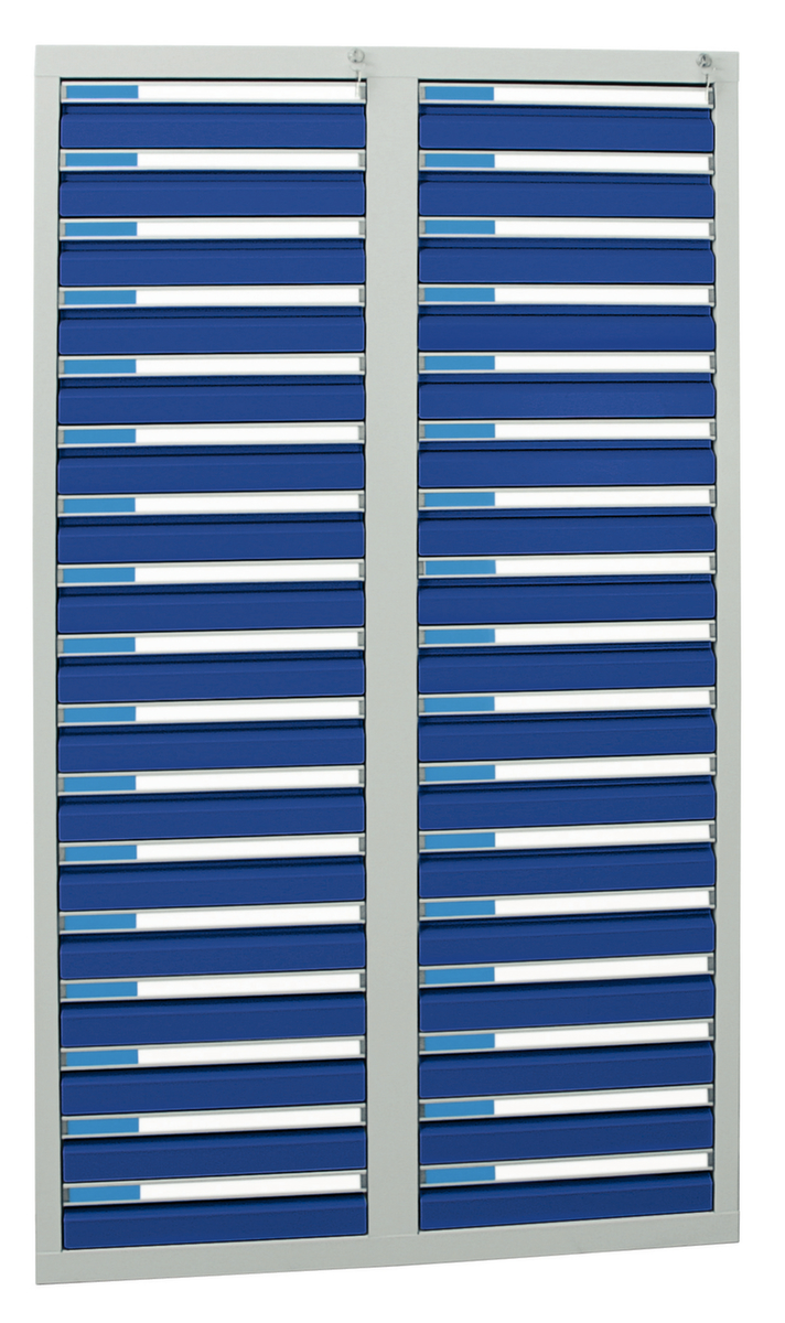 stumpf Armoire à tiroirs ES 510, 34 tiroir(s), RAL7035 gris clair/RAL5010 bleu gentiane  ZOOM