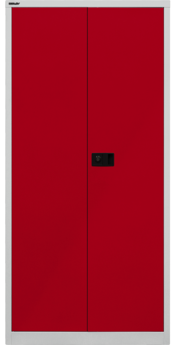 Bisley Armoire de classement Universal, 5 hauteurs des classeurs, gris clair/rouge cardinal  ZOOM