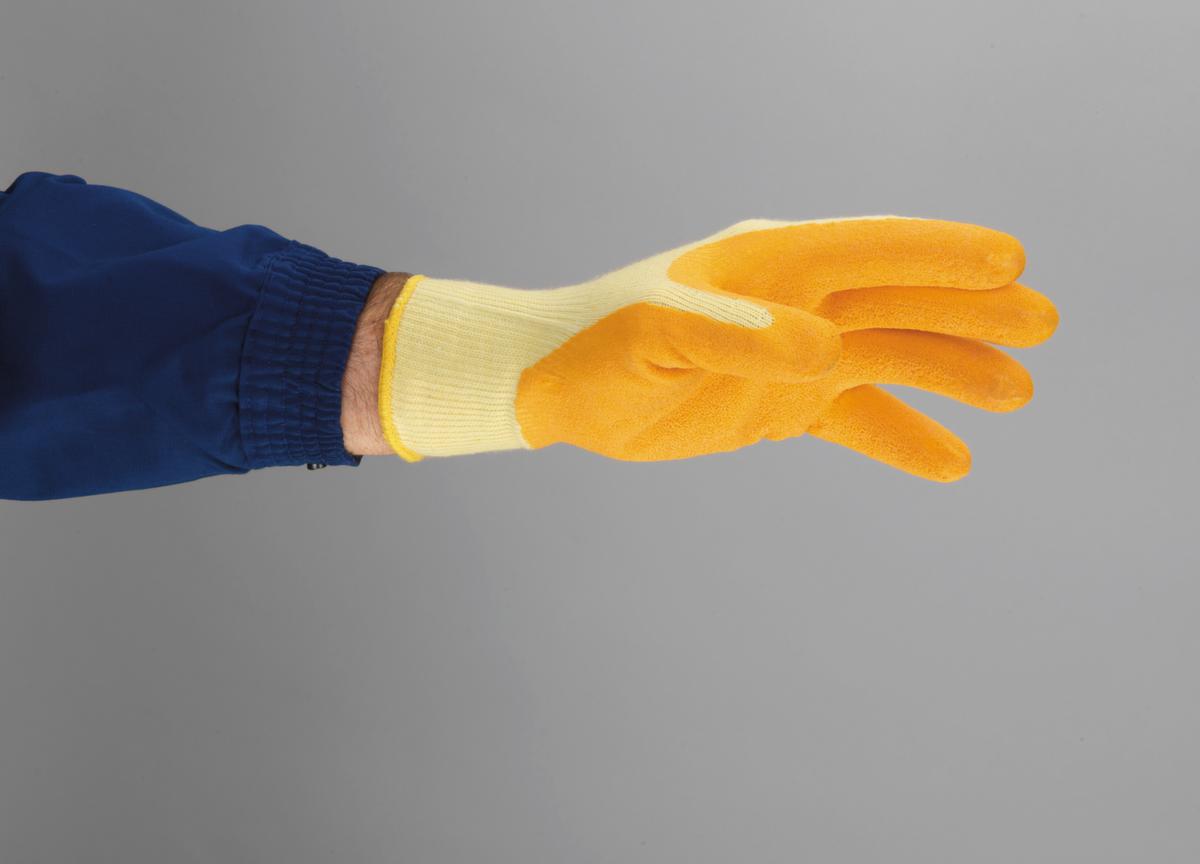 Gant de protection tricotés avec revêtement en latex, polyamide/coton, taille 9  ZOOM
