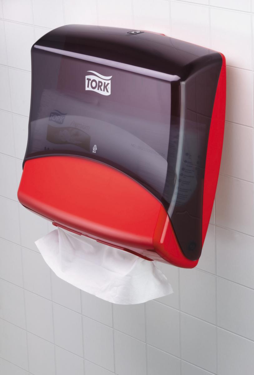 Tork Distributeur d'essuie-mains, plastique, rouge/noir  ZOOM
