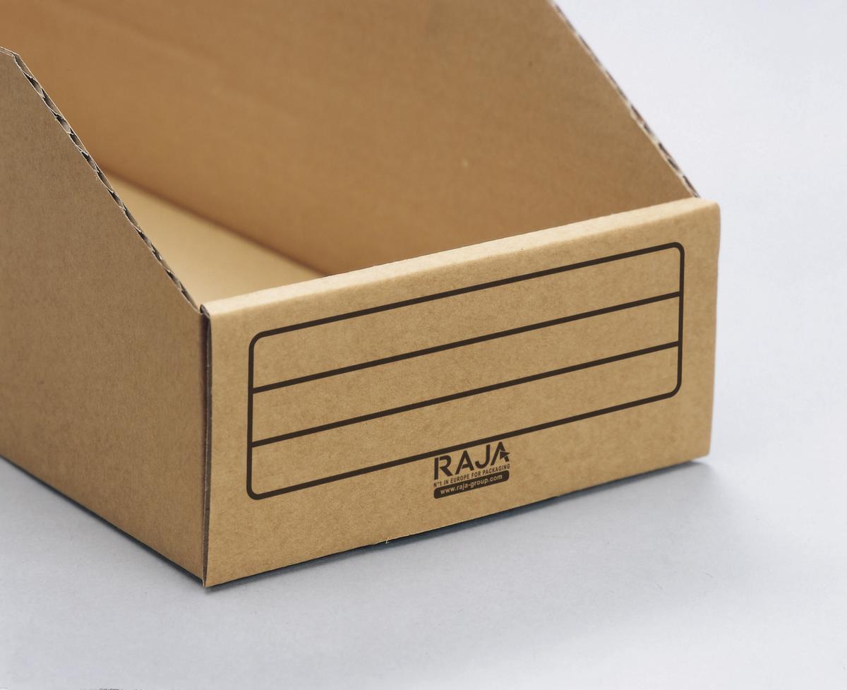 Raja bac compartimentable en carton, profondeur 401 mm, marron  ZOOM